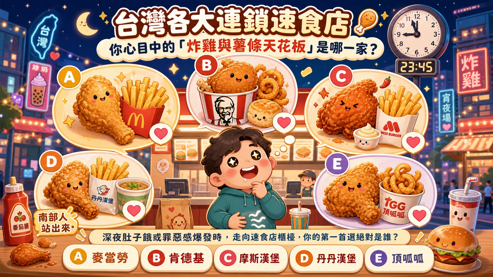 台灣各大連鎖速食店，你心目中的「炸雞與薯條天花板」是哪一家？